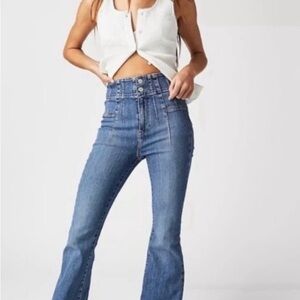 Free People size 29 Flare Blue Jeans
